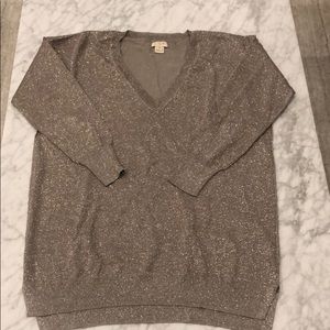 J. Crew Shimmer Sweater in Champagne